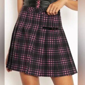 Blackmilk Tartan Fuchsia Kilt Mini AU14